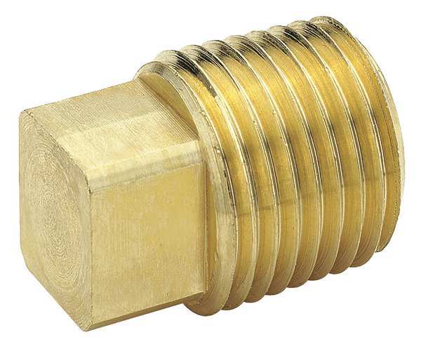 Brass Square Head Plug, MNPT, 3/4