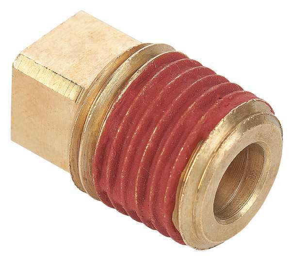 Brass Square Head Plug, MNPT, 3/8