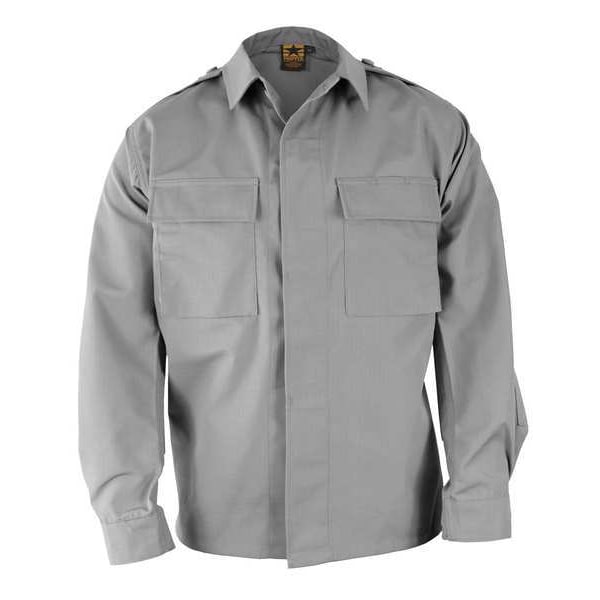 Long Sleeve Shirt, Gray, 4XL Reg