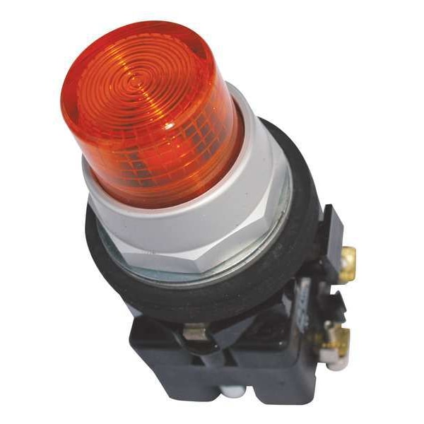 Illuminated Push Button, 30 mm, 1NO/1NC, Amber