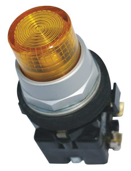Illuminated Push Button, 30 mm, 1NC, Yellow
