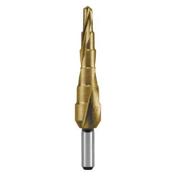 TIN Step Drill Size 1, 3/16 -1/2