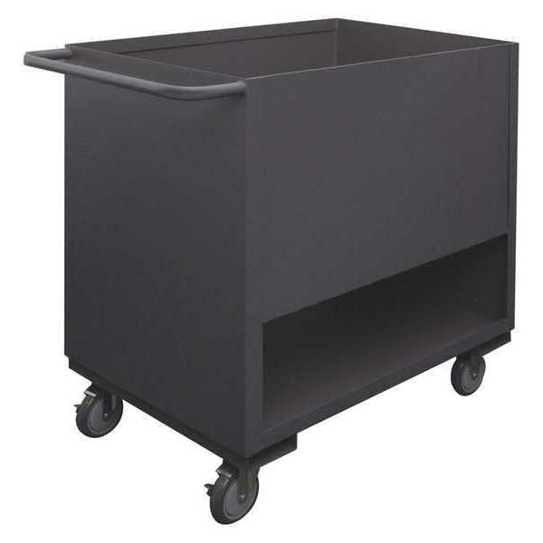 14 ga. Steel Flat Shelf Utility Cart, 2 Shelves, 2000 lb