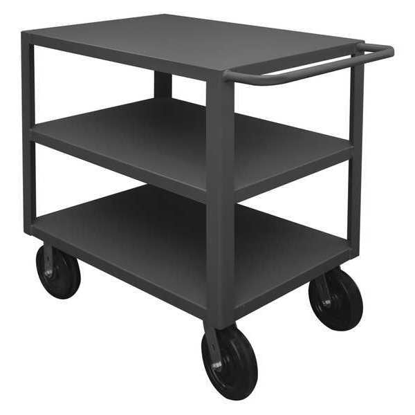 12 ga. Steel Carts, Service, Heavy Duty, 5000 lb., 3 Shelves, 5000 lb