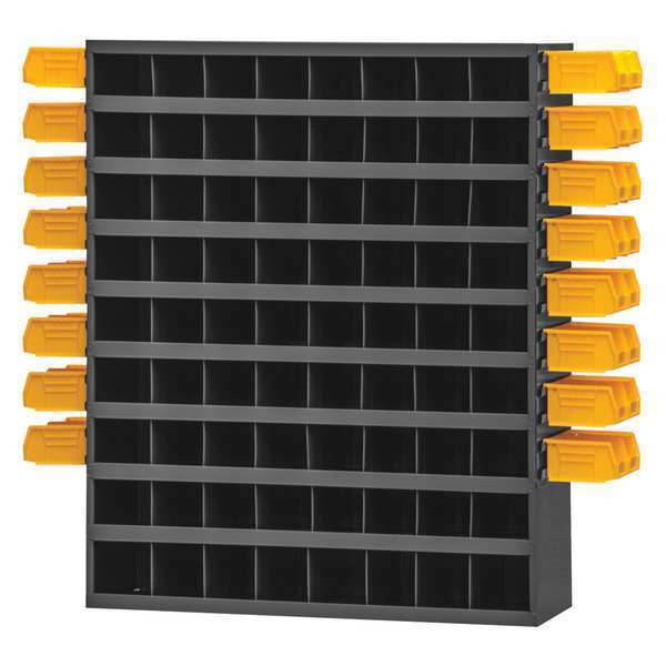 Prime Cold Rolled Steel Pigeonhole Bin Unit, 11 15/16 in D x 42 in H x 33 13/16 in W, 9 Shelves