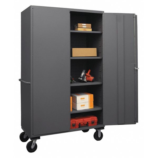 No Door Door Mobile Flush Door Cabinet, Gray