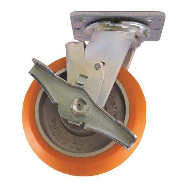 Swivel Plate Caster, w/Brake, CC Apex, 6