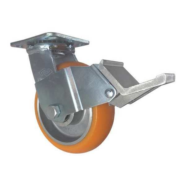Swivel Plate Caster, w/Brake, CC Apex, 6