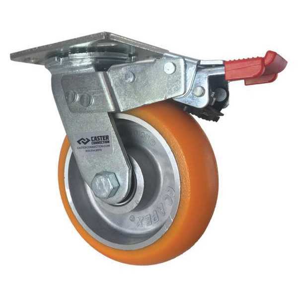 Swivel Plate Caster, w/Brake, CC Apex, 6