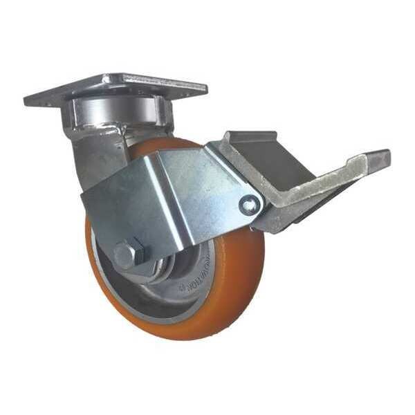 Swivel Plate Caster, w/Brake, CC Apex, 6