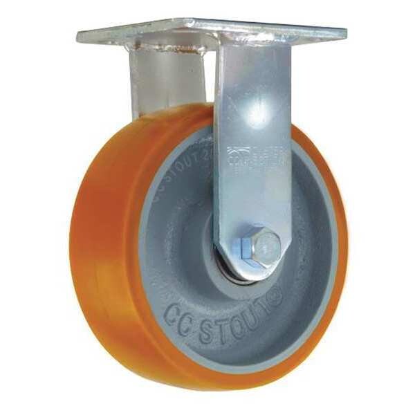 Rigid Plate Caster, CC Stout, Orange, 6