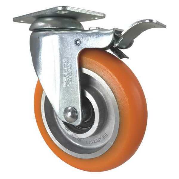 Swivel Stem Caster, w/Brake, Total Lock, 5