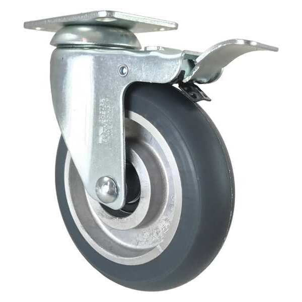Swivel Stem Caster, w/Brake, Total Lock, 5