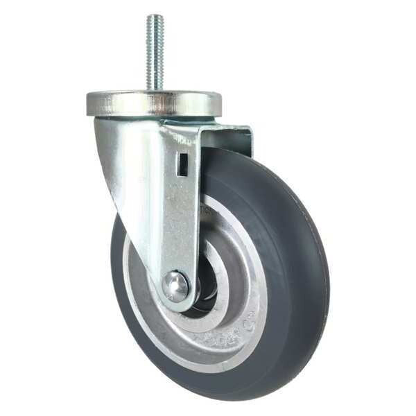 Swivel Stem Caster, Threaded, Gray, 5