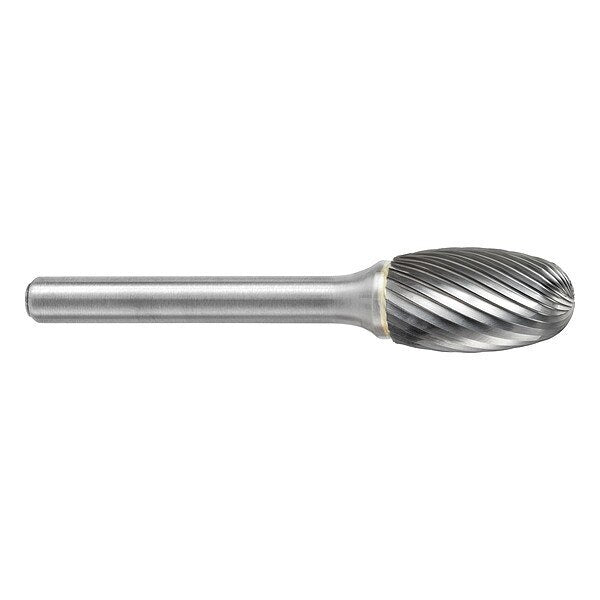 Carbide Bur, Oval, 1/8in., Single Cut