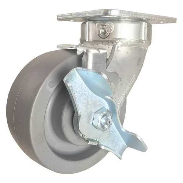 Swivel Plate Caster, w/Brake, SideStrap, 5