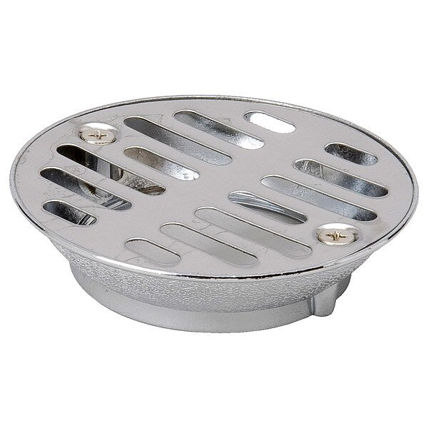 Shower Stall Strainer, Brass, SS Grid