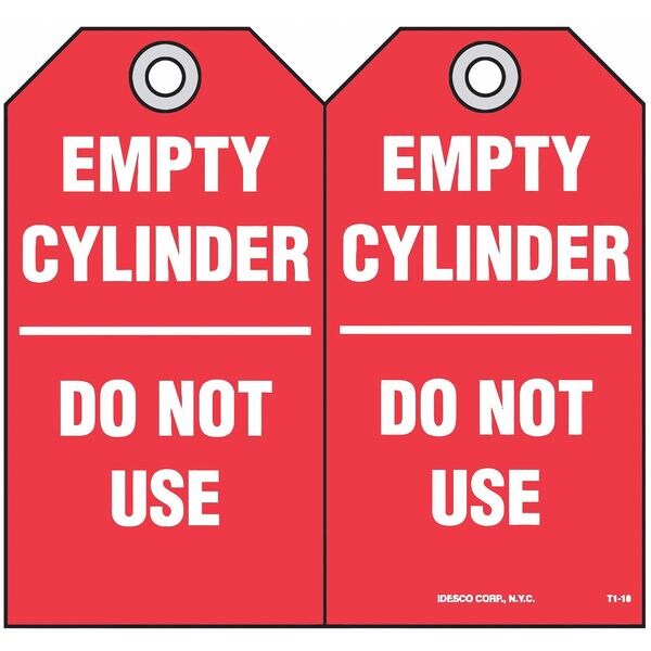 Empty Cylinder/Do Not Use Tag, PK10