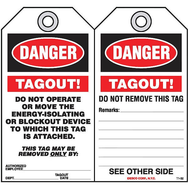 Do Not Operate Safety Tag, PK10