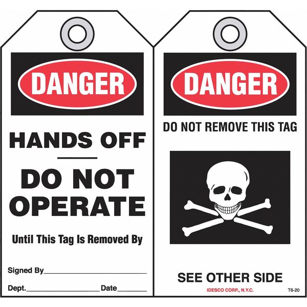 Hands Off Safety Tag, PK10