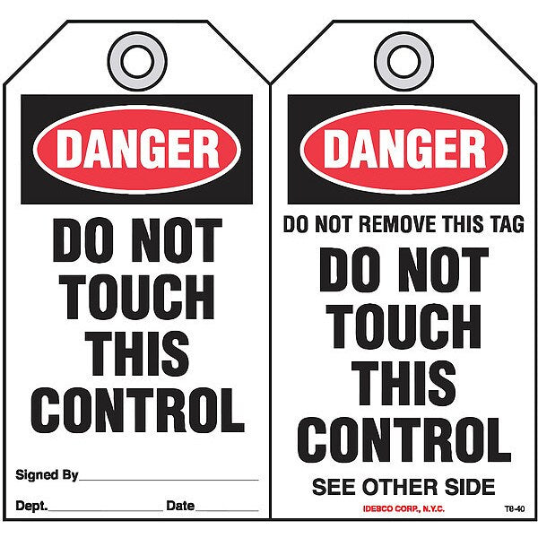 Do Not Touch This Control Tag, PK10