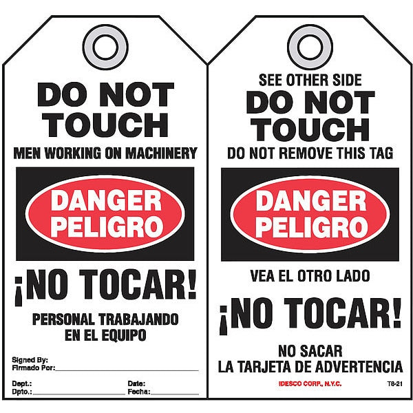 No Tocar Safety Tag, PK10