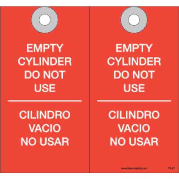 Empty Cylinder Safety Tag, PK10