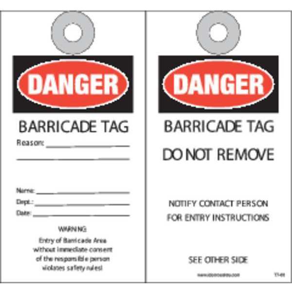 Barricade Safety Tag, PK10