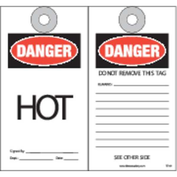 Hot Safety Tag, PK10