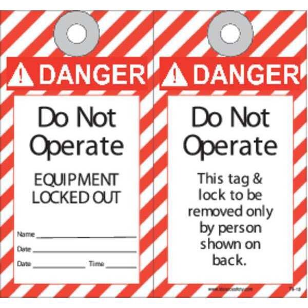 Do not Operate ANSI Safety Tag, PK10