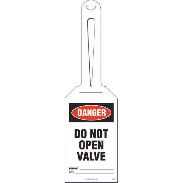 Do not Open Valve Loop Safety Tag, PK10