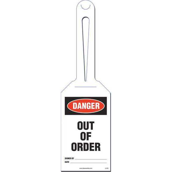 Out of Order Loop Safety Tag, PK10