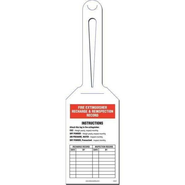 Fire Extinguisher Loop Safety Tag, PK10
