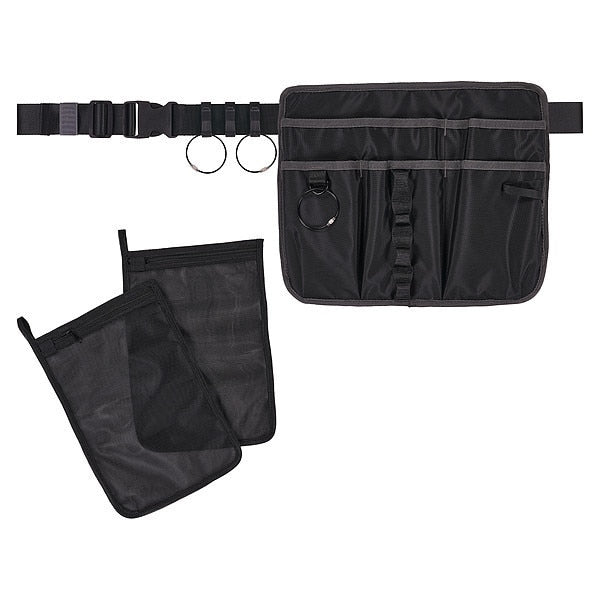 Apron Pouch, Black, 13-1/2 in Overall L