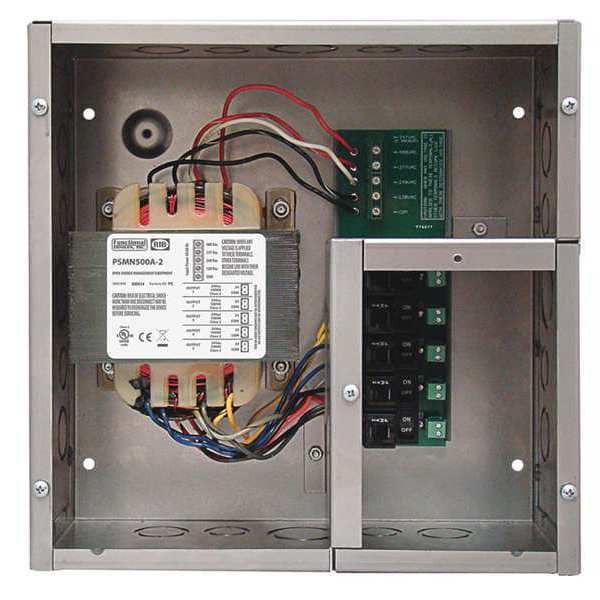 Enclosed Power Supply, 500VA, Hi/Lo Volt