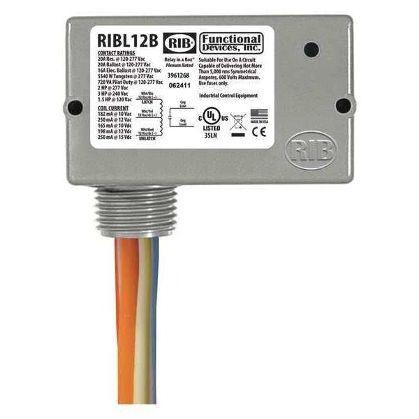 Mechanically Latching Relay, 12Vac/DC