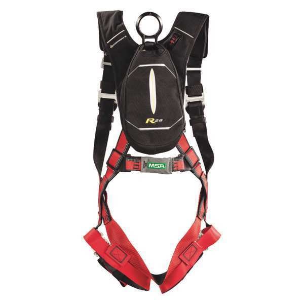 Full Body Harness, Vest Style, M, Nylon, Black