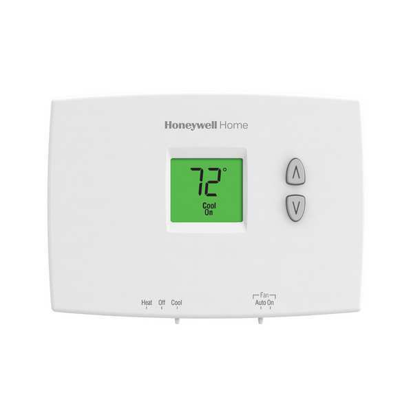 Horizontal Non-Programmable Thermostats, 1 H 1 C, Hardwired/Battery, 20/30VAC
