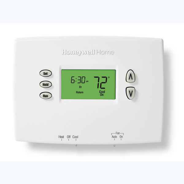 Horizontal Programmable Thermostats, 2 Programs, 1 H 1 C, Hardwired/Battery, 20/30VAC