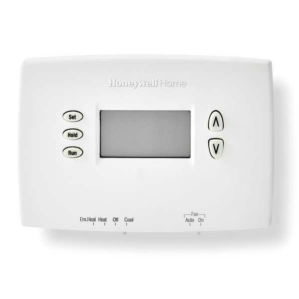 Horizontal Programmable Thermostats, 2 Programs, 2 H 1 C, Hardwired/Battery, 20/30VAC