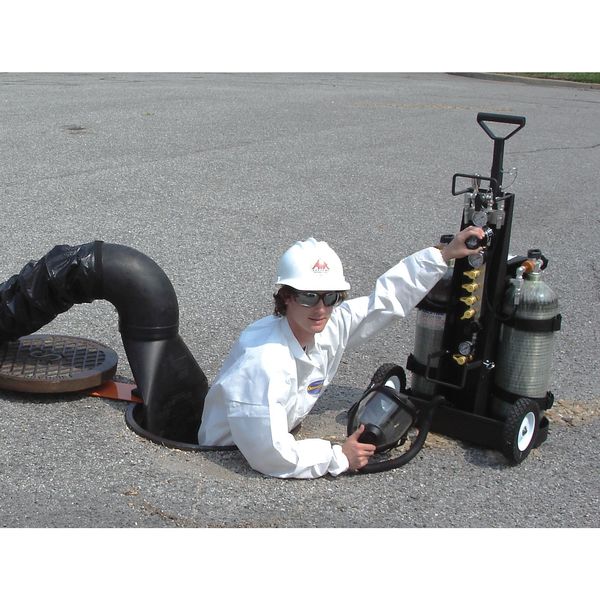 Air Cylinder Cart, 2 Cylinders, 2400 psi