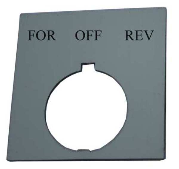 Legend Plate, Square, For.Off Rev., Black