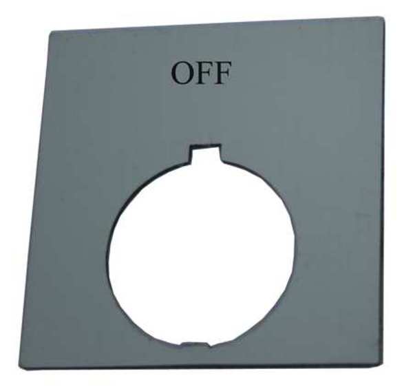 Legend Plate, Square, Off, Red
