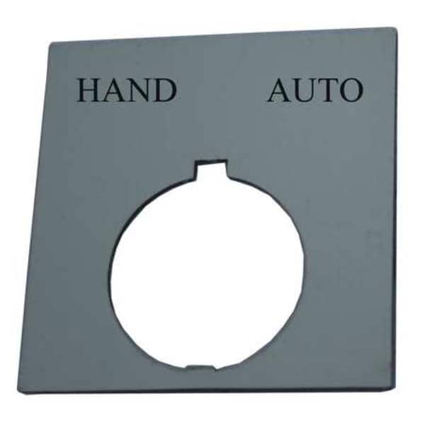 Legend Plate, Square, Hand Auto, Black