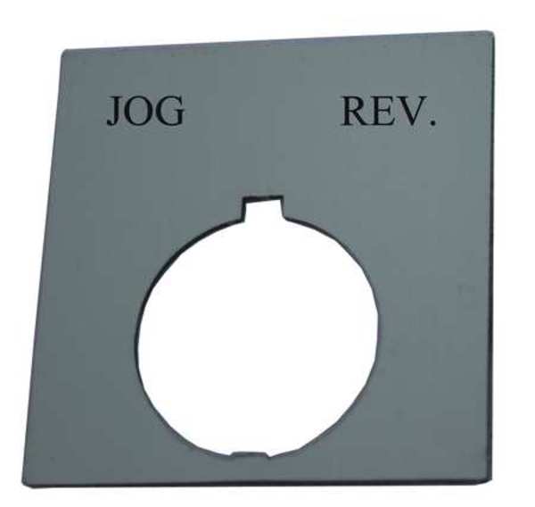 Legend Plate, Square, Jog-Rev., Black