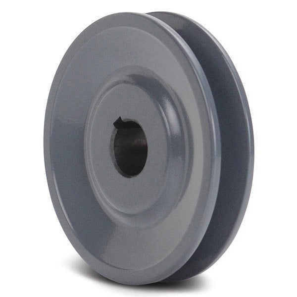 Standard V-Belt Pulley, Fixed Bore, Cast Iron, 1 Groove, 3.05 in Outside Dia