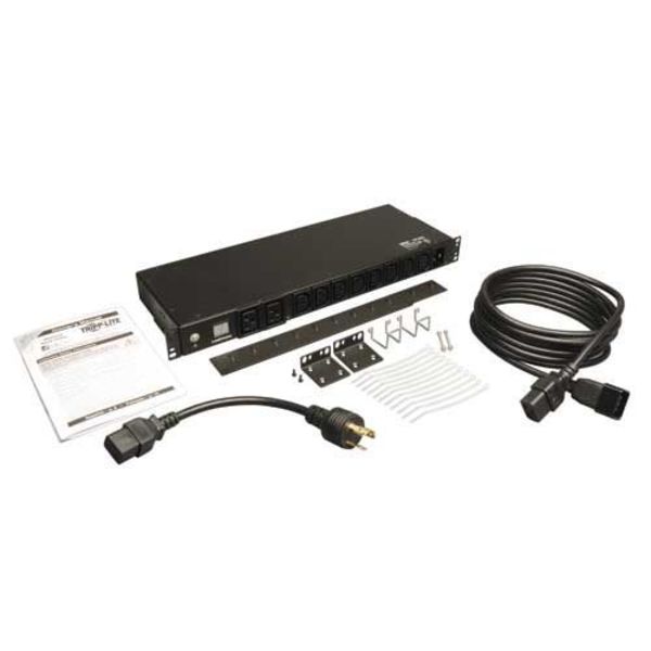 PDU, 20A, 10 Outlet, 12 ft, Black