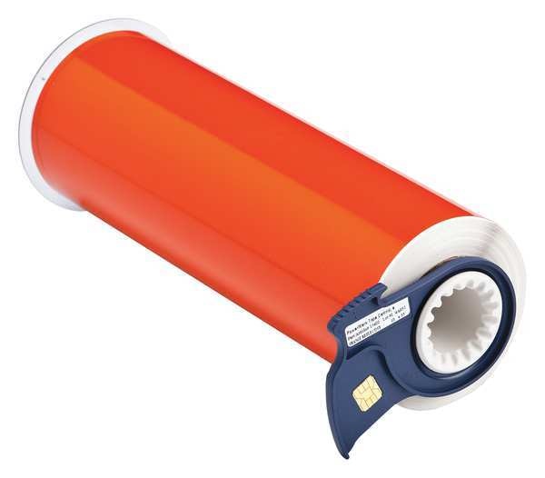Label Tape Cartridge, Reflective Orange, Labels/Roll: Continuous