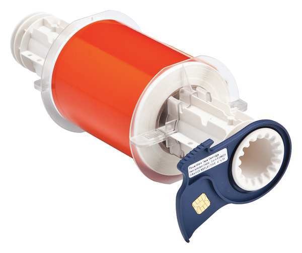 Label Tape Cartridge, Reflective Orange, Labels/Roll: Continuous