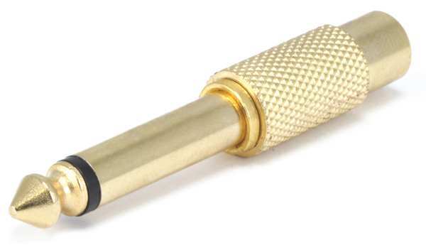 1/4Inch M Plug to RCA Jack Adapter, Metal